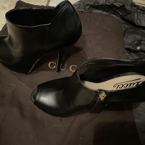 Gucci Black Open Toe Boots/Booties - Picture 7 of 12